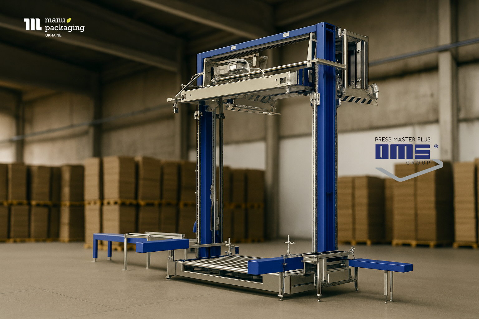 Автоматическая стреппинг-машина для вертикальной упаковки картона