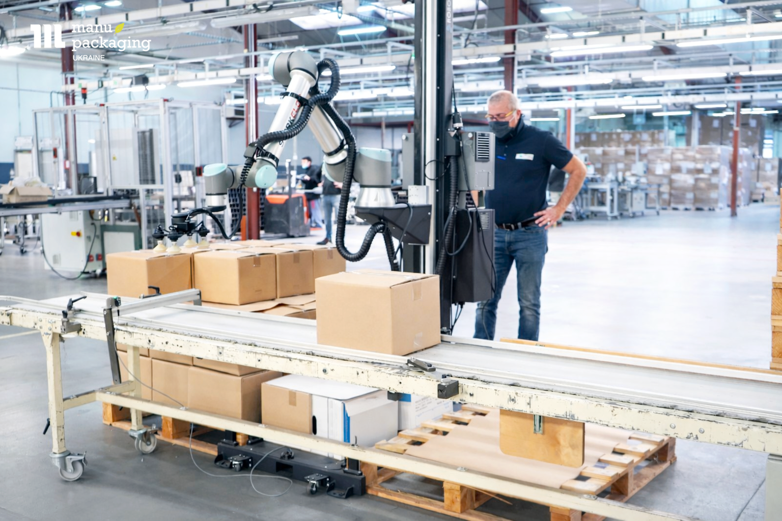 Интеграция паллетайзера в существующую упаковочную линию